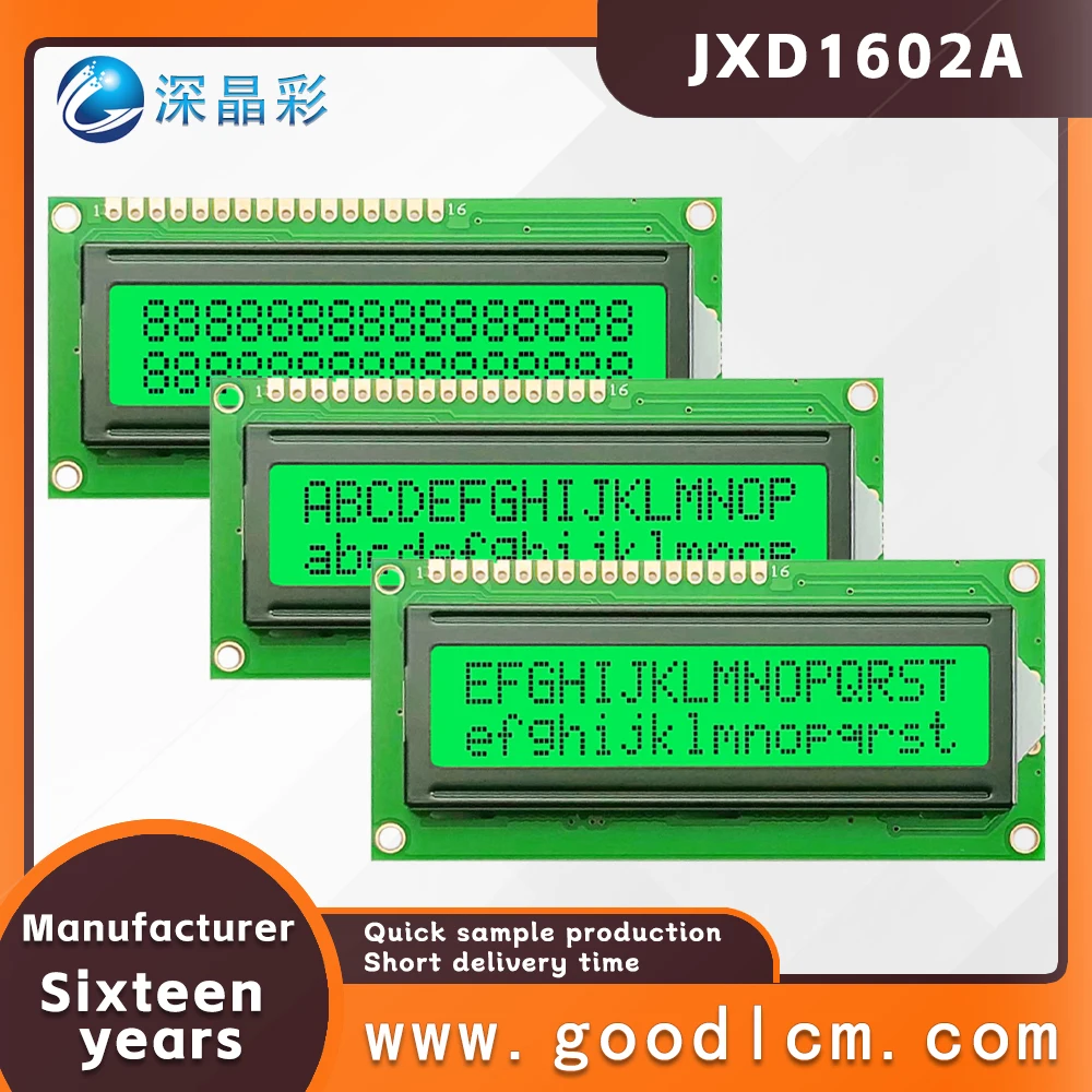 1602a 2X16 Lcd Display 16X02 I2c Lcd Module Hd44780 Drive Meerdere Modus Kleuren Zijn Beschikbaar 5.0V Of 3.3V Power Stn Emerald
