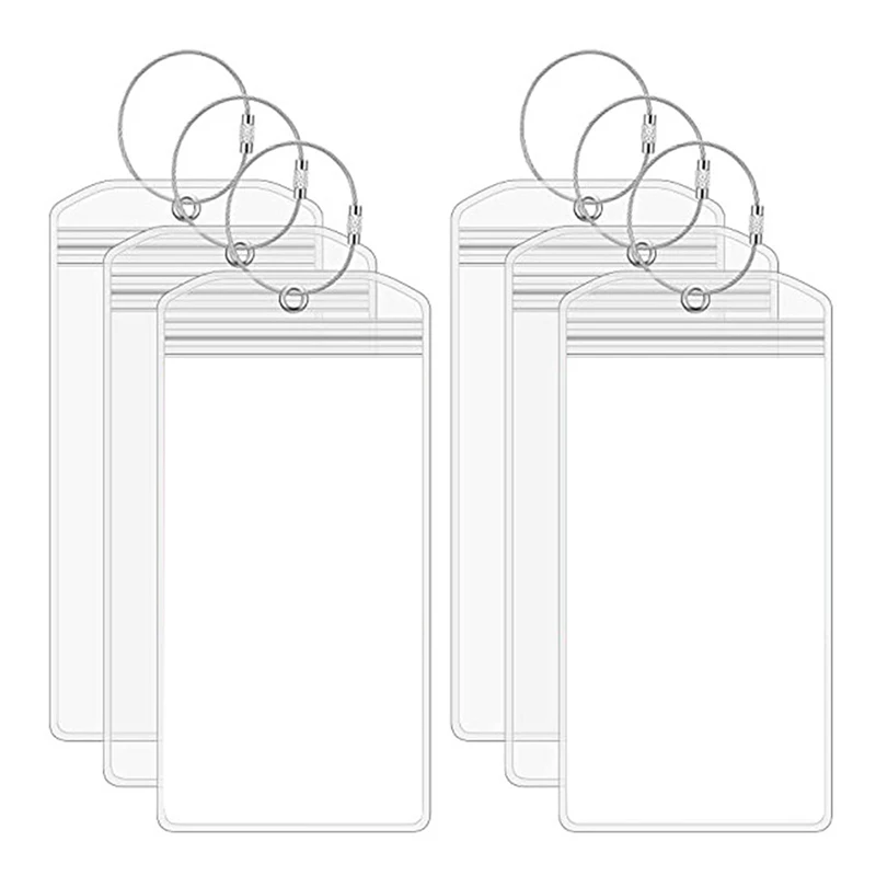 Transparent Luggage Tag Baggage Name Tag Suitcase Address Label Holder Portable Tag Travel Accessories