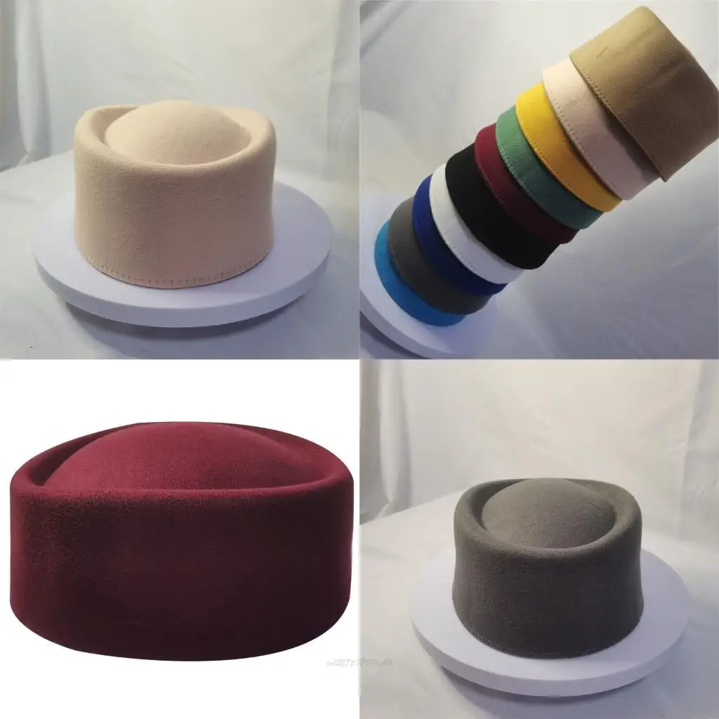 

X5XA Pillbox Hat Fedoras Top Hat Fascinator Base Hat for Women Casual Wear
