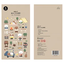 Korean Import Original Suatelier Teddy Bear Nylon Stickers Sheet Kawaii Scrapbooking Diy Journal Stationery Sticker Cute Gift