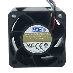 New DB04028B12S 12V 0.96A 4CM 40mm 4028  4 wires server cooling fan violence  40*40*28MM for AVC