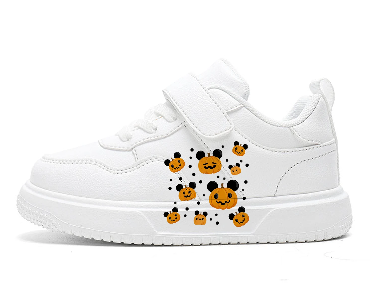 

Kids Sports Shoes for School 2025 New Fashion Boys Girls White Shoes Non-slip Soft Sole Children Casual Shoes Hook&loop Trendy