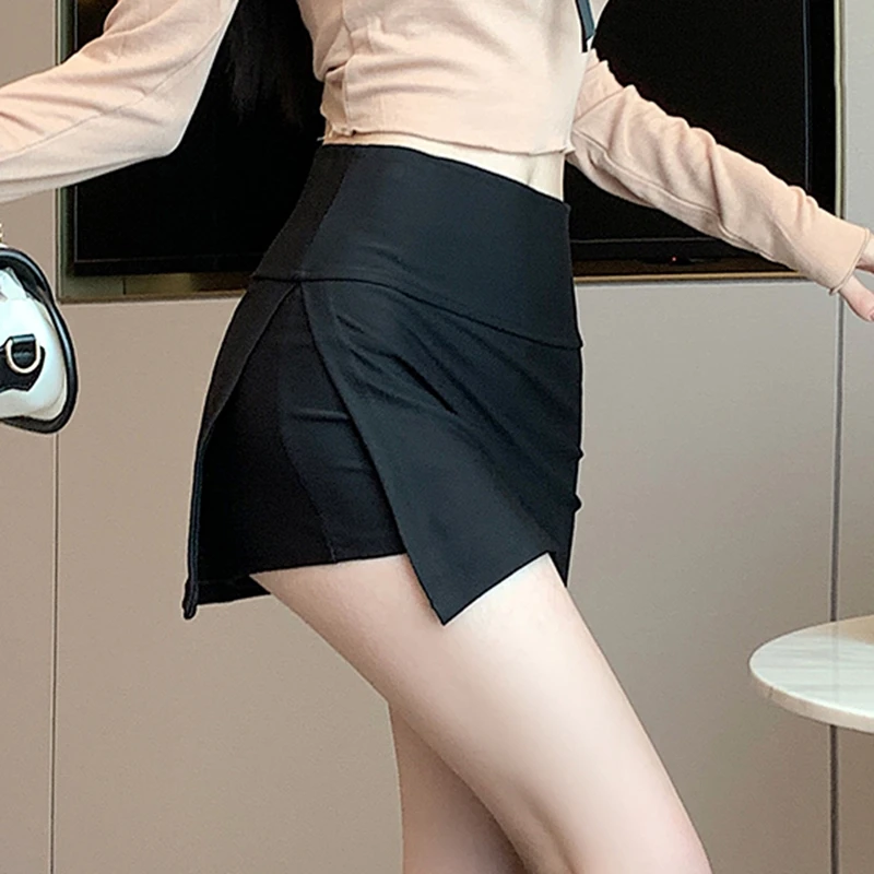 Women's Black Mini Skirts Summer Casaul High Waist A Line Faldas Largas Korean Y2k Clothes Slim Ladies Gray Micro Tennis Skirt