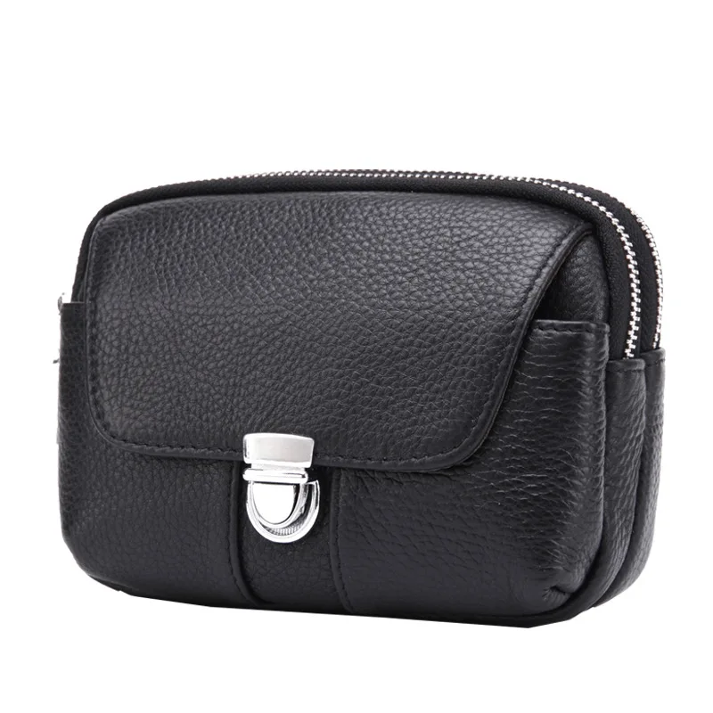 حقيبة كروس جلدية عصرية للرجال بخصر من الجلد الطبيعي للهاتف للرجال بطبقة علوية من جلد البقر حقيبة عصرية متعددة الوظائف للاستخدام الخارجي