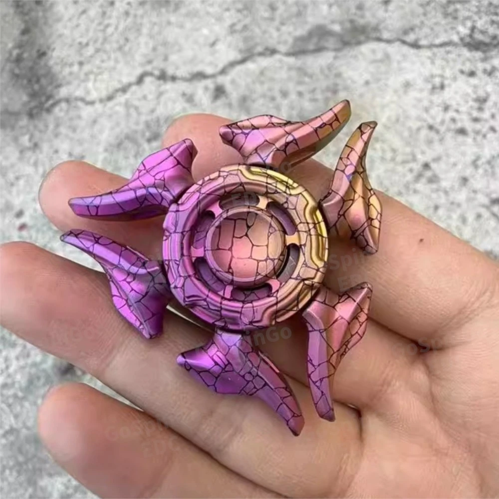 YIJIE EDC Medusa 2.0 ثلاثة شفرات تململ سبينر مكافحة الإجهاد اللعب لعبة جديدة التعامل مع يشعر المعادن تململ لعبة الدوران #4