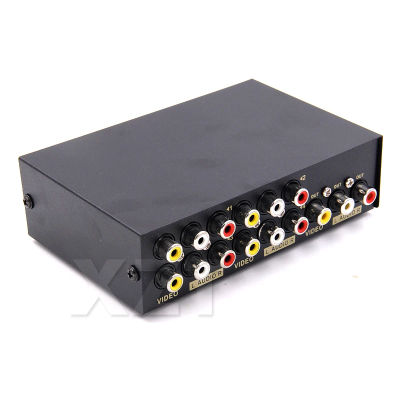 High Quality New 2/4/8 Ports AV Audio Video RCA 4 Input 1 Output Switcher Switch Selector Splitter Box for STB DVD HDTV