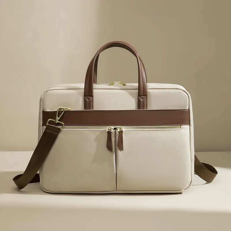 

Женская легкая сумка для ноутбука с внутренней мягкой подкладкой, портативная сумка из нейлонового материала 5,6 дюйма для