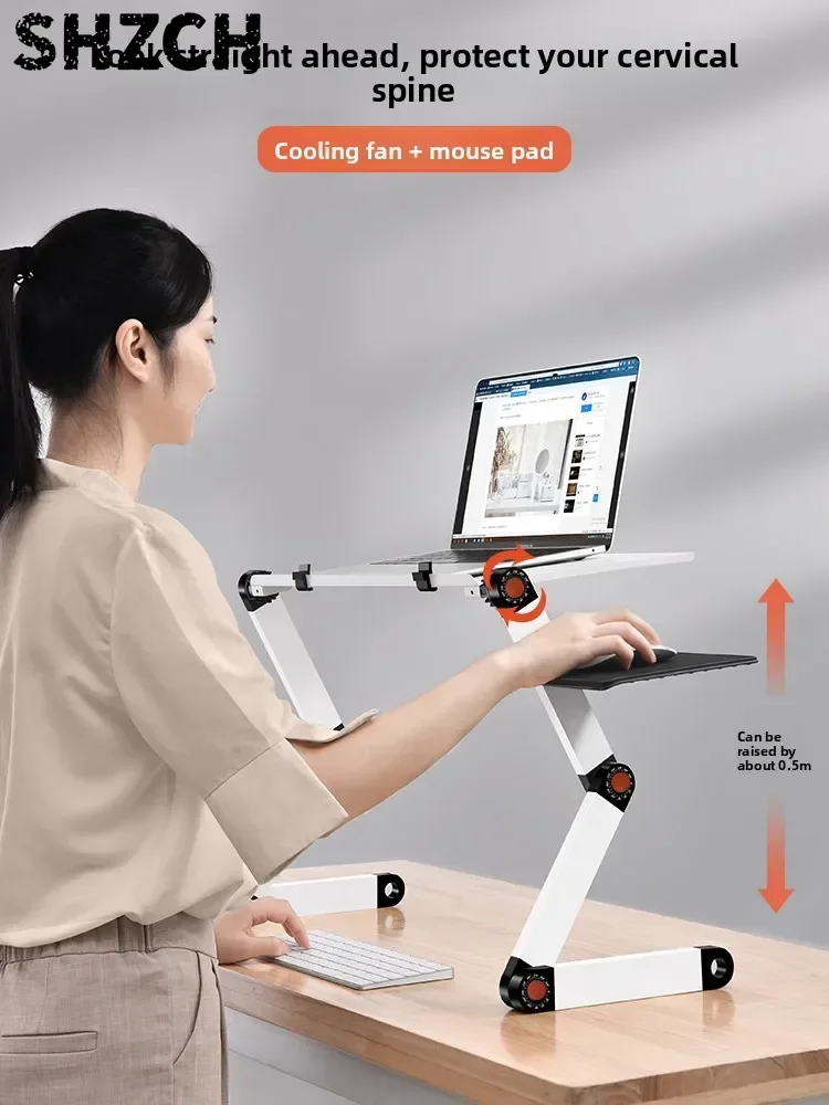 Ergonomic Standing Desk Computer Table Extendable Laptop Stand for Bed Office Study Adjustable Height Workstation