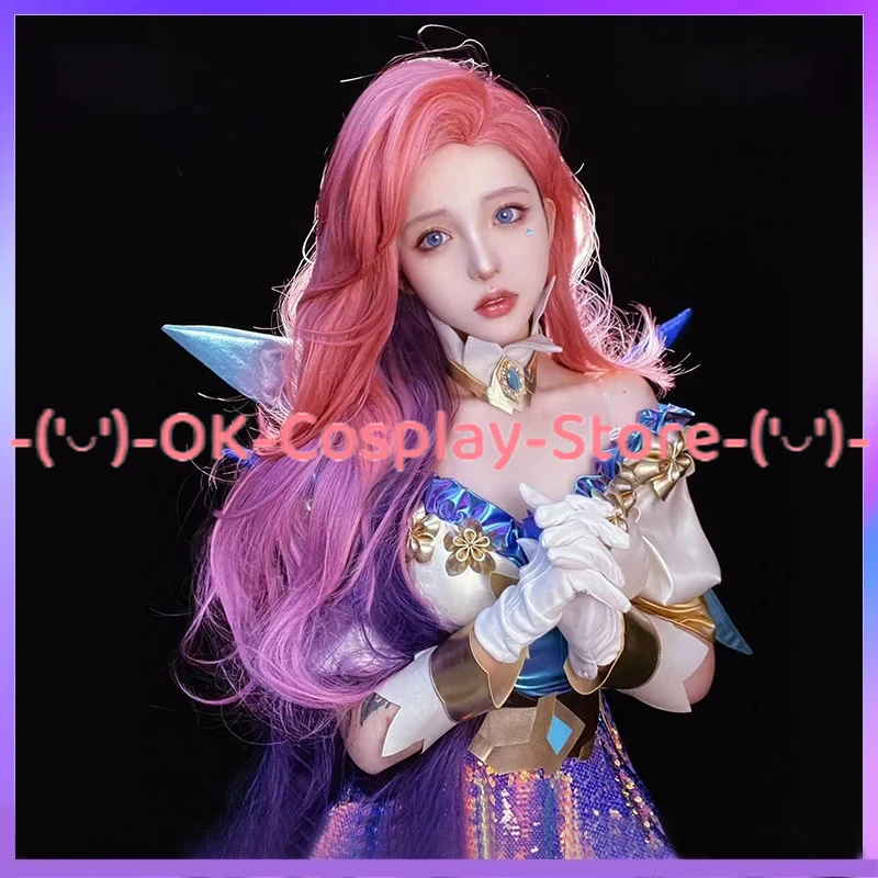 

Game LOL KDA Seraphine Cosplay Costume Women Dress The Starry-Eyed Songstress Sreaphine Cosplay Sexy Costume Halloween Unifomrs