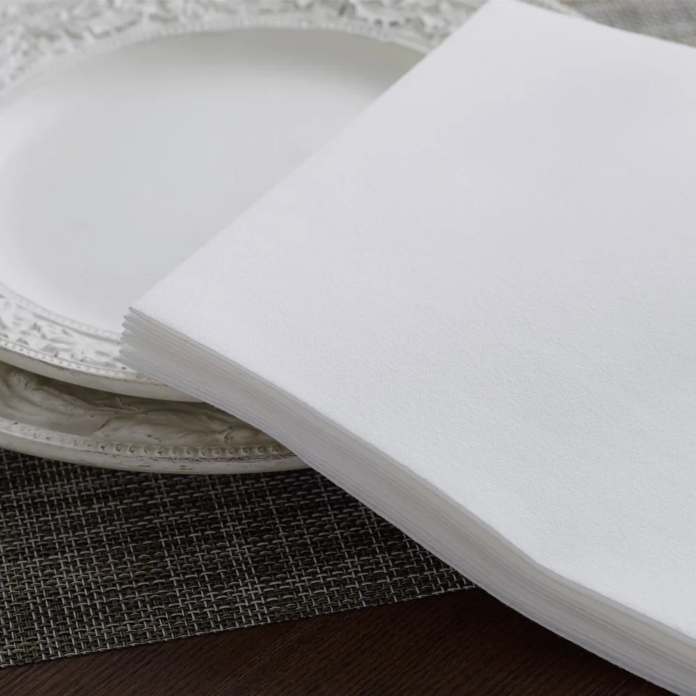 25Pcs Vintage Disposable Table Napkin Gold/Silver Printing Thickened Table Tissue Wood Pulp Degradable Hand Towel Banquet