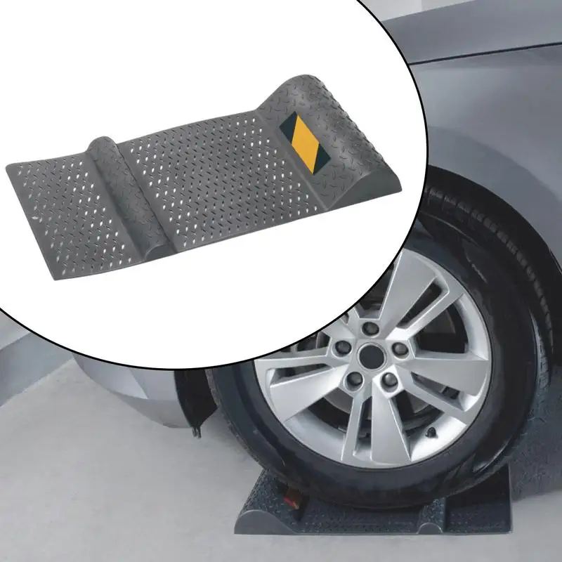 Alfombrillas para neumáticos para suelo de garaje, alfombrillas para suelo de garaje, dispositivo de posicionamiento de vehículo, tapón antideslizante para enchufe de neumáticos para conductor de carga