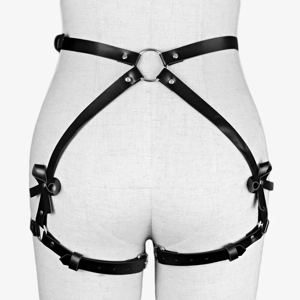 Buatan tangan wanita Steampunk Garter Suspender Brace tali dapat diatur pesta pernikahan harian Aksesori kulit imitasi Suspender bagus