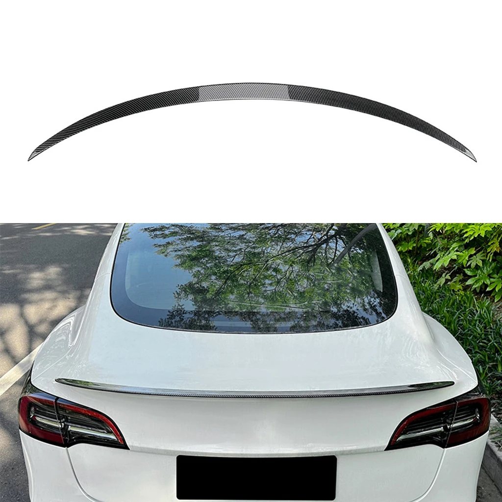 Rear Spoiler For Tesla Model 3 2017-2022 Car Rear Wing Trunk Spoiler Decklid Lid Trim Splitter Lip view 2