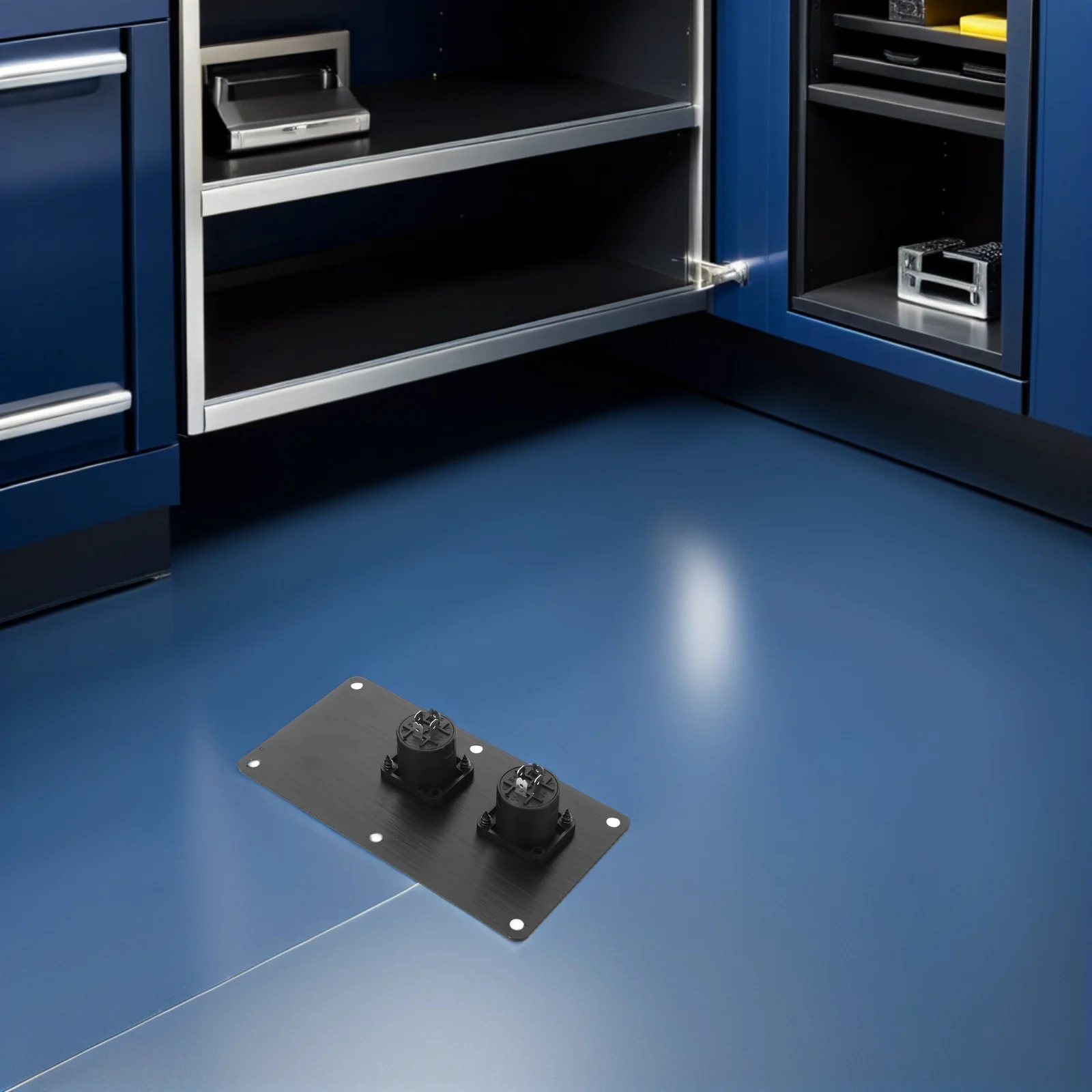 Aluminium Luidspreker Jack Plaat Dual 4-Pin Xlr Connector Voor Stage Studio Subwoofer Box Bedrading Terminal Board Audio