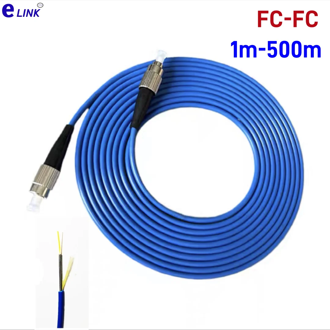 ratproof jumper 1-500M FC-FC singlemode 200m 100m 50m UPC SM single core blue indoor outdoor fiber optic jumper waterproof  120m