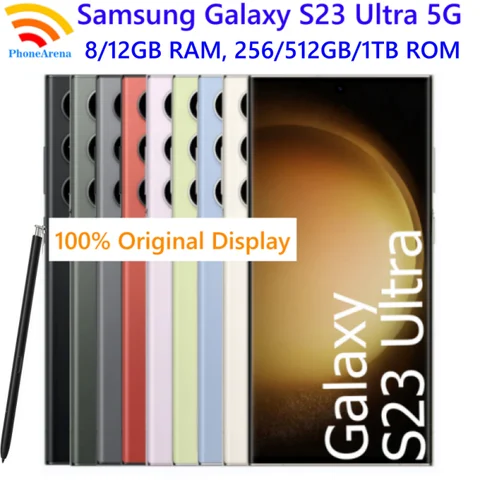 Samsung Galaxy S23 Ultra 5G S918U1 S918B S918N 6.8" 8/12GB RAM 256/512GB/1TB ROM Snapdragon NFC S Pen Original Cell Phone