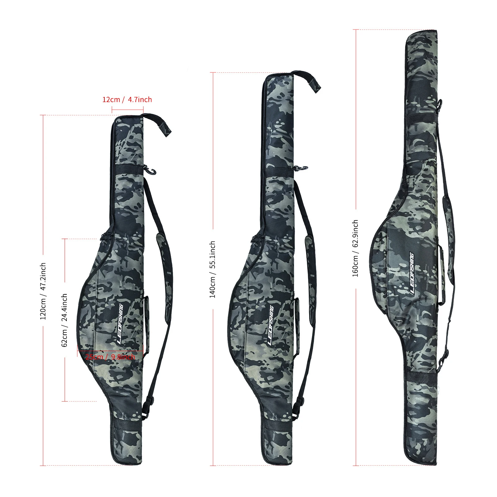 Bolsa impermeable para caña de mosca – Portátil con correa de hombro - imagen 2