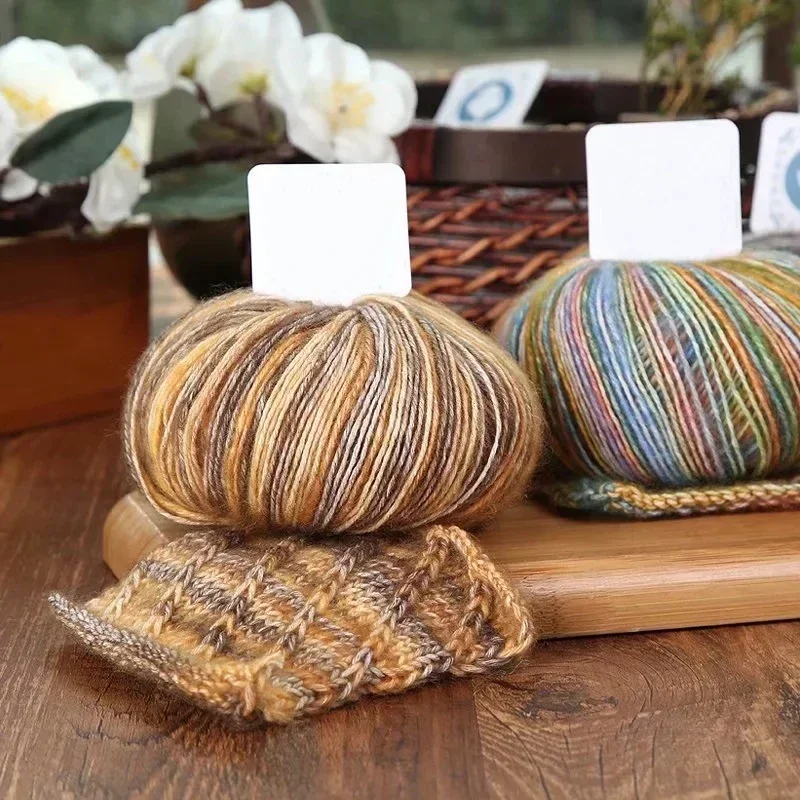50G/Knäuel Farbe Baumwolle Wolle Häkelgarn Weiches umweltfreundliches Strickgarn DIY handgemachte Baby Schal Pullover Weben Strickgarn
