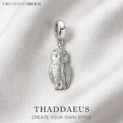 Owl Charm Fashion Jewelry Summer Brand New Trendy 925 Sterling Silver Cute Pendant
