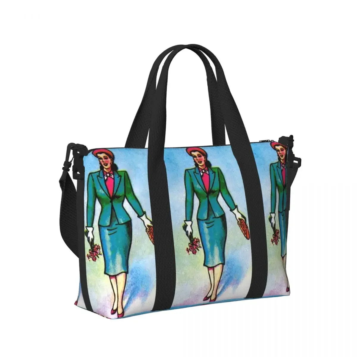 

Novelty Mexican Cards Beach Travel Bag Large Capacity Tote Bags for Gym Sport Women Shopping Duffle Shoulder Bag