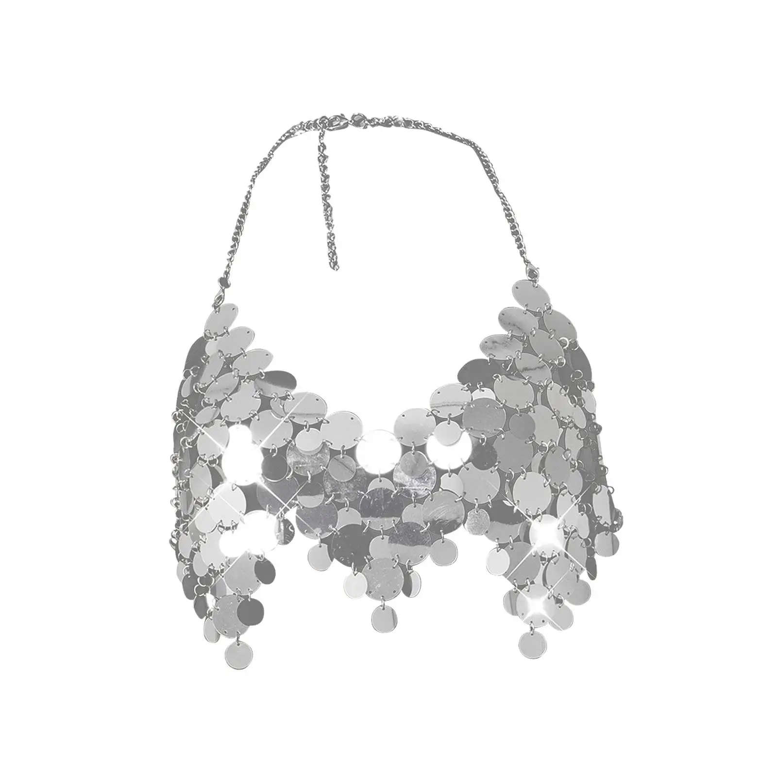 Sequin Tank Top Sleeveless Backless Glitter Bra Tops for Summer Beach