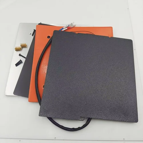 Funssor Anycubic kobra s1/S1C impresora 3D 8mm aleación de aluminio CNC placa de construcción de cama térmica 110/220V Kit de actualización de almohadilla calefactora de silicona