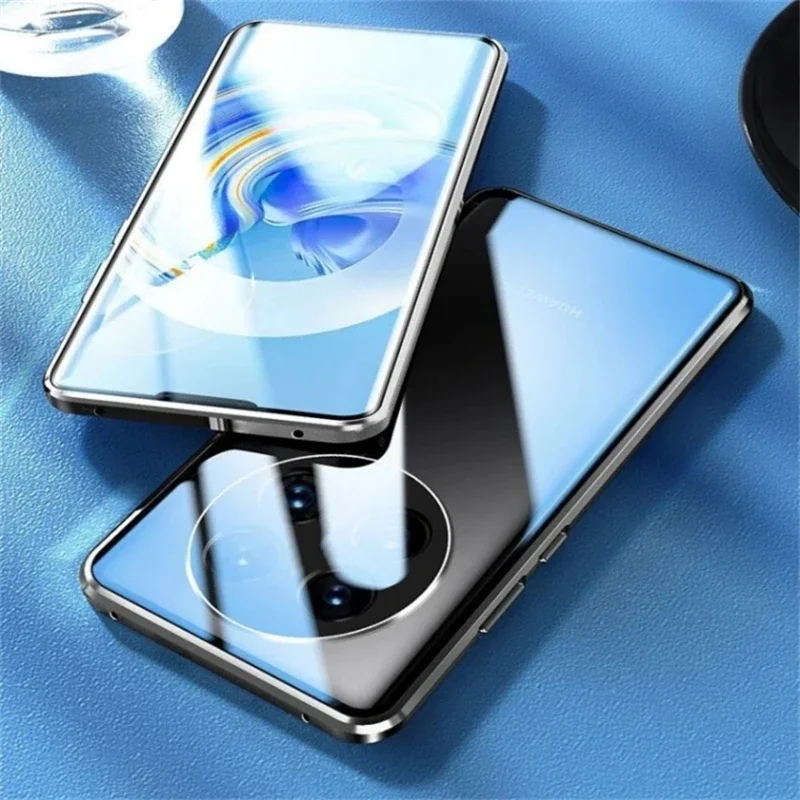 360 Magnetic Adsorption Phone Case for Nova 12i 12 SE Double Sided Tempering Glass Metal Bumper Cover for Huawei Nova 12 Pro