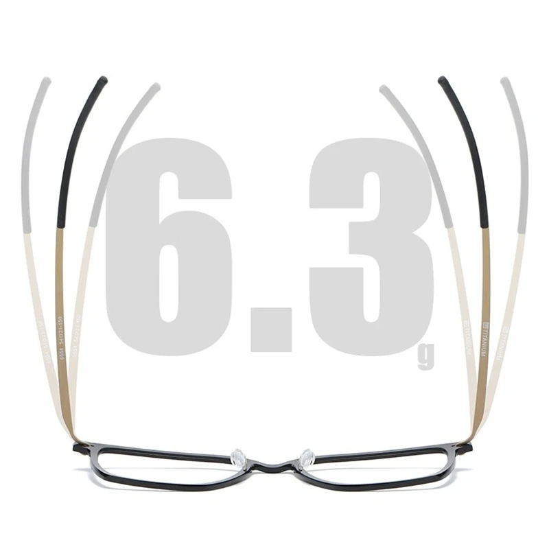 6554 No Screw Square Denmark Men Eye Glasses Frames Women Super Light Titanium Optical Business Prescription Fashion Eyeglasses