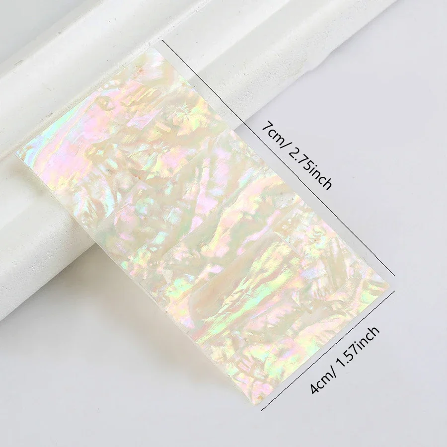 3D Abalone Shell Slice Nail Sticker Flakes, Adhesive Decals, Manicure DIY Nail Art, Gel Polish Tips Decorations