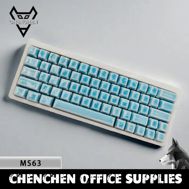 Mirobear Ms63 Gaming Keyboard Kits White Jade 63 Keys Rgb Backlit Ergonomics Wired Keyboard Game Office Custom Accessories Gifts