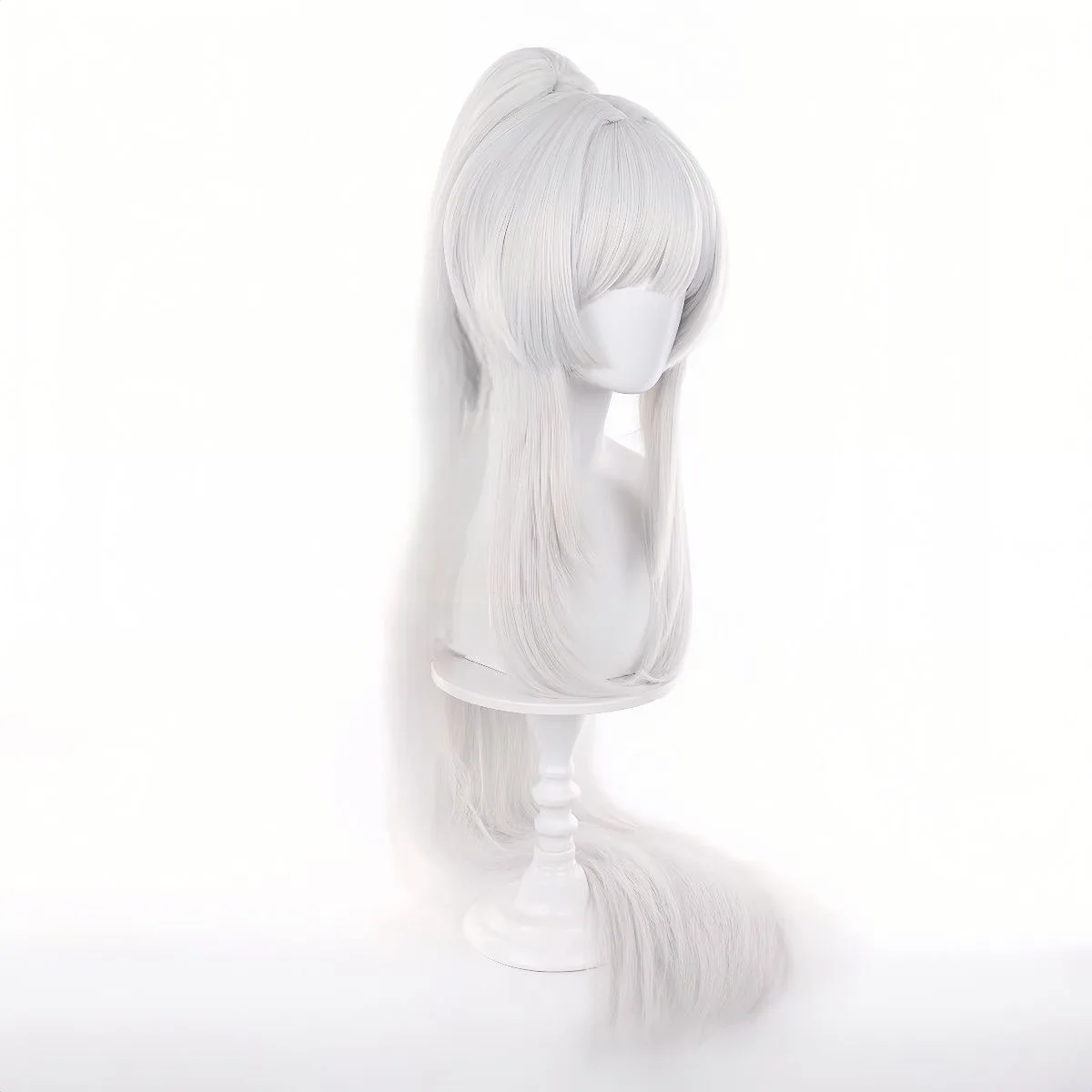Game Wuthering Waves Hiyuki Cosplay Wig Women Long Hair White Hair Hiyuki 3D Headwear Halloween Heat Resistant Synthetic Wigs view 3