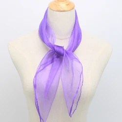 Foulard en Satin de soie pour femmes, 60x60cm, à la mode, mouchoir imprimé, tête carrée, Bandana, petit cou, hijab, pour filles