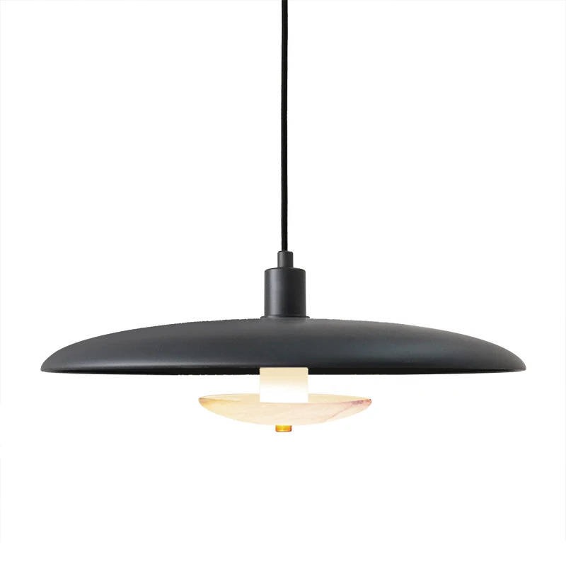 

Nordic designer restaurant solid wood chandelier dining table walnut light luxury bar counter tea room marble Japanese lighting