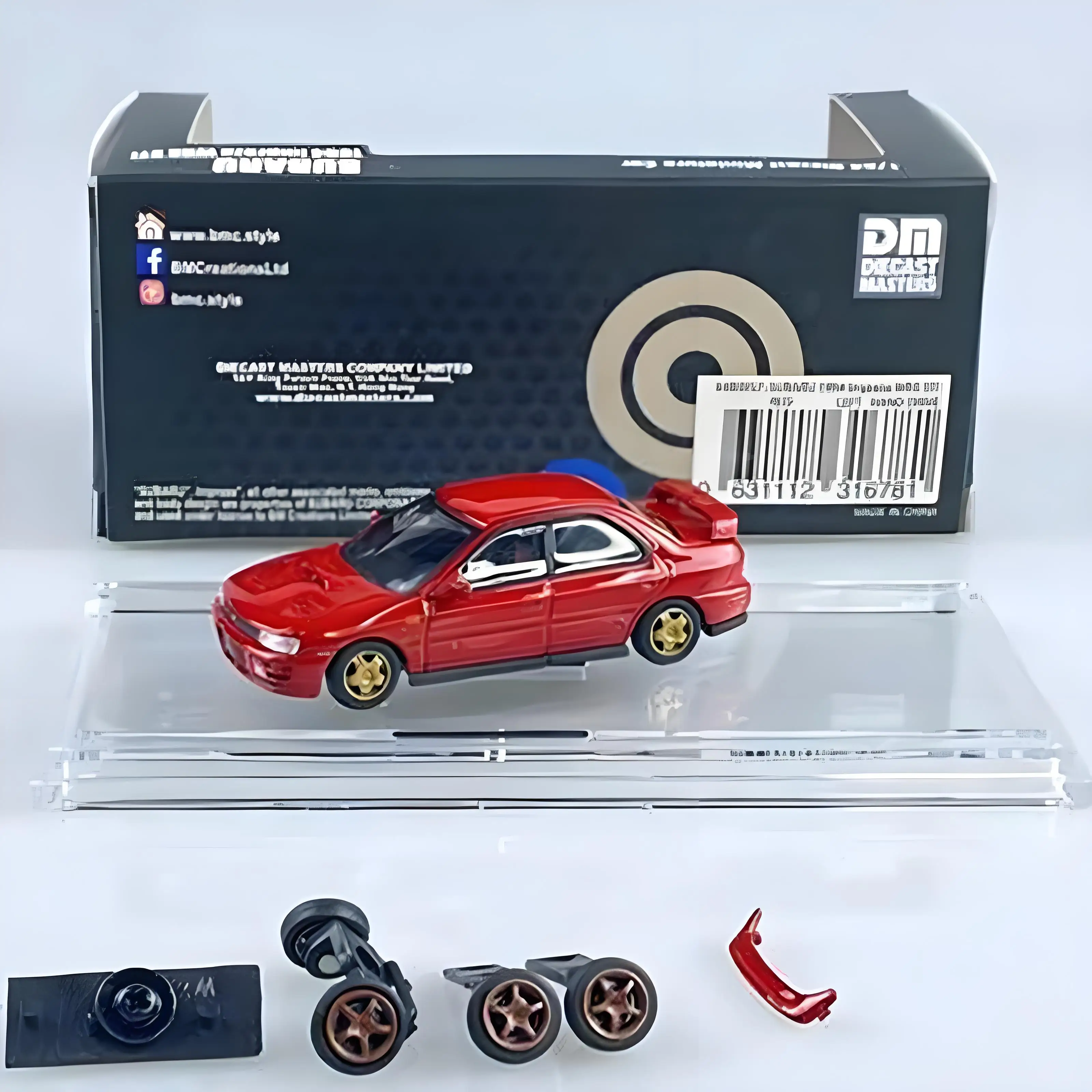 BM Creations 1:64 Impreza WRX 1994, legering auto, gegoten en speelgoedvoertuigen, automodel, miniatuurschaalmodelauto voor kinderen