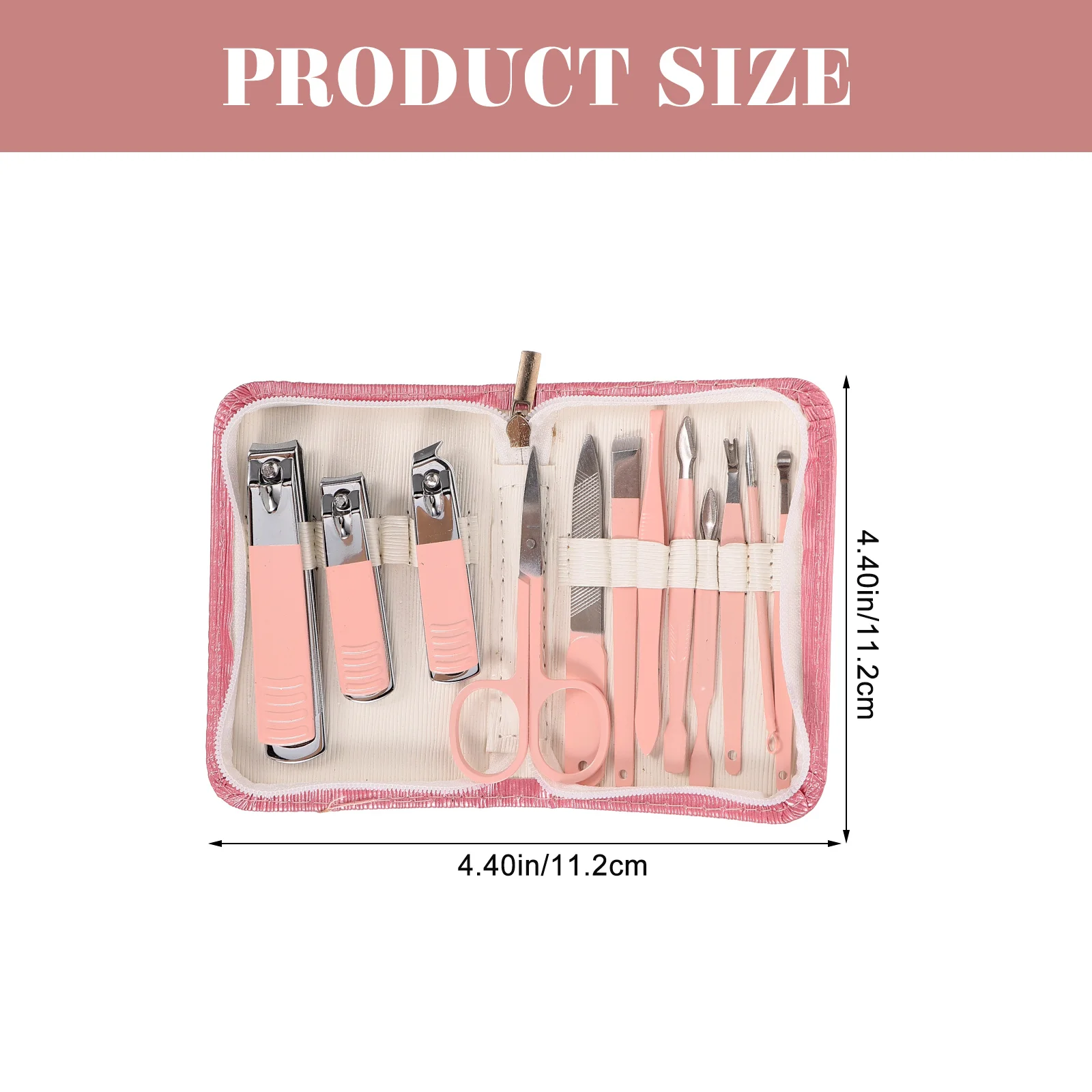 1セット ステンレス製 マニキュアツールキット 女性用ネイルケアセット 旅行用ペディキュアキット ミニネイルグルーミングツール 家庭用