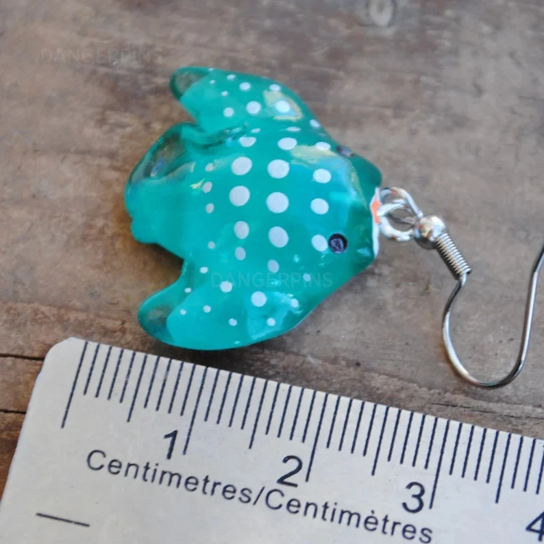 Manta sting ray earrings  cute kawaii earrings