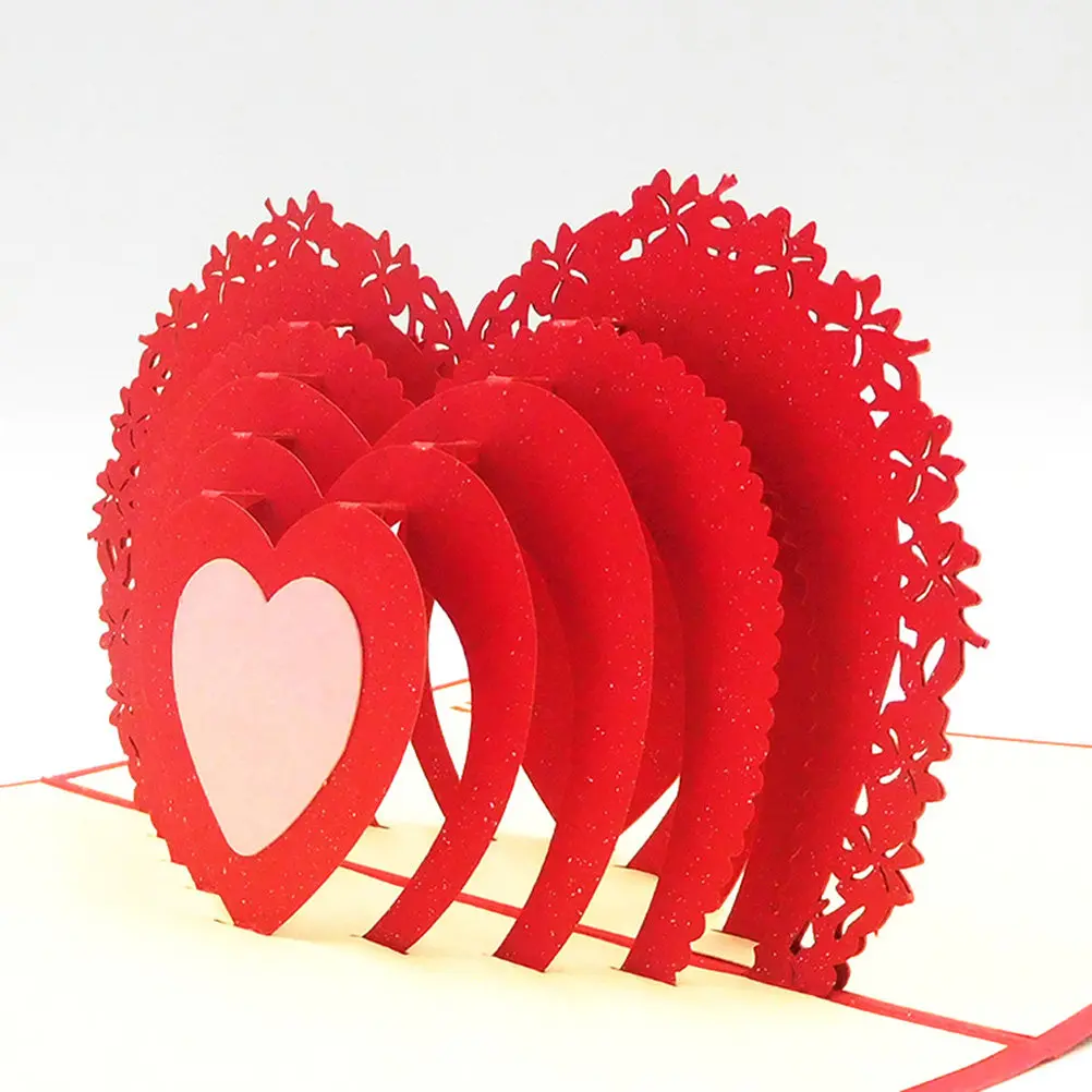 

Открытка ручной работы Up Heart, красная, 15x10x0,5 см, из специальной бумаги, подарок на День святого Валентина для любимого человека, на годовщину, день рождения, празднование.