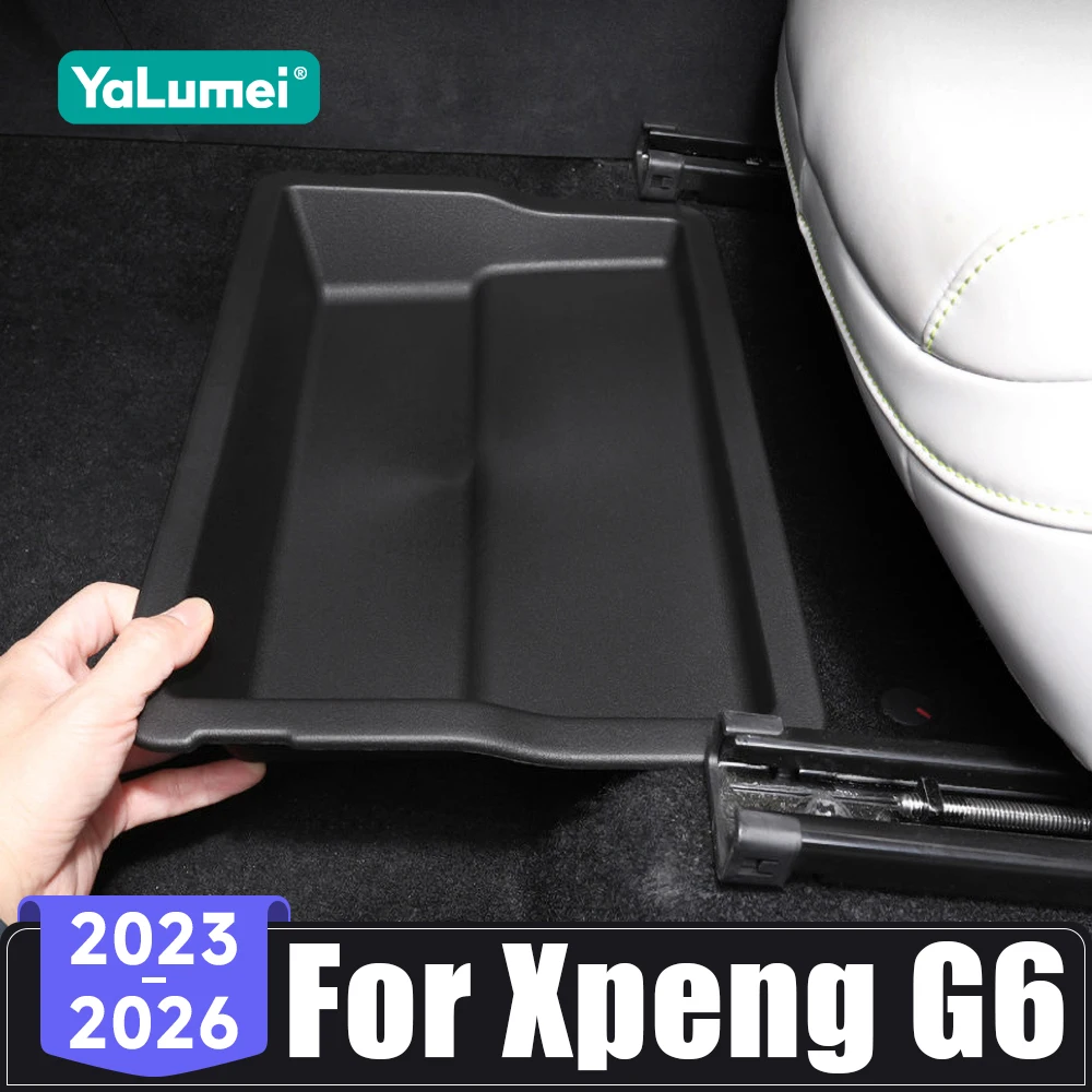 For Xpeng G6 2023 2024 2025 2026 Car Storage Box Under Seat Drawer Type Organizer Storage Box Case Organizer Accessories