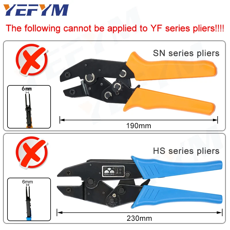 YF Crimping pliers jaw 9 inches pliers for Spring Insert, Pre-Insulated, Waterproof, Tube Type, Coaxial Cable Termination jaw