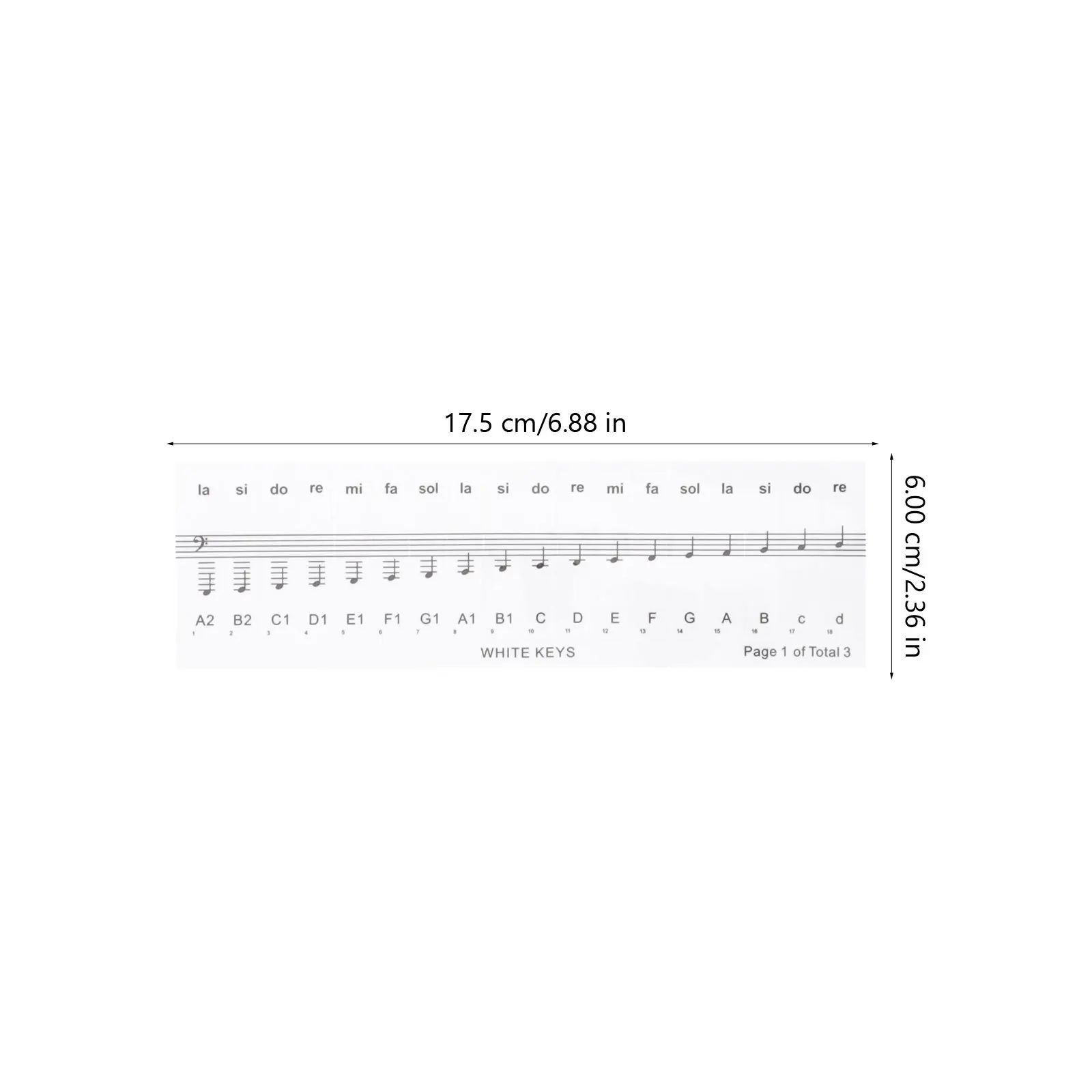 

2Sets Piano Sticker Labels Waterproof Durable Practical Introductory Keyboard Decals for Beginners Music Instrument Accessory