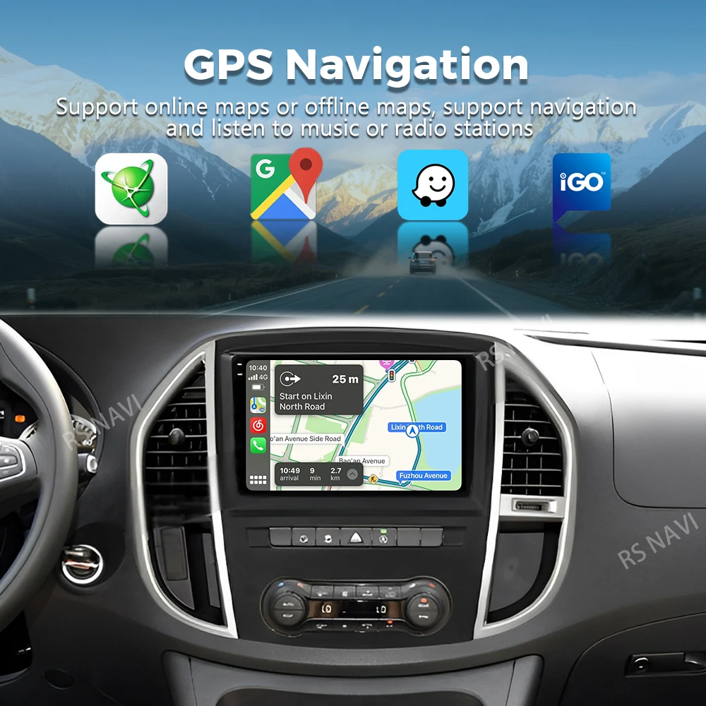 Android 16 For Mercedes Benz Vito 3 W447 2014-2020 2K QLED Android Car Radio Multimedia Video Player GPS 4G CarPlay Stereo