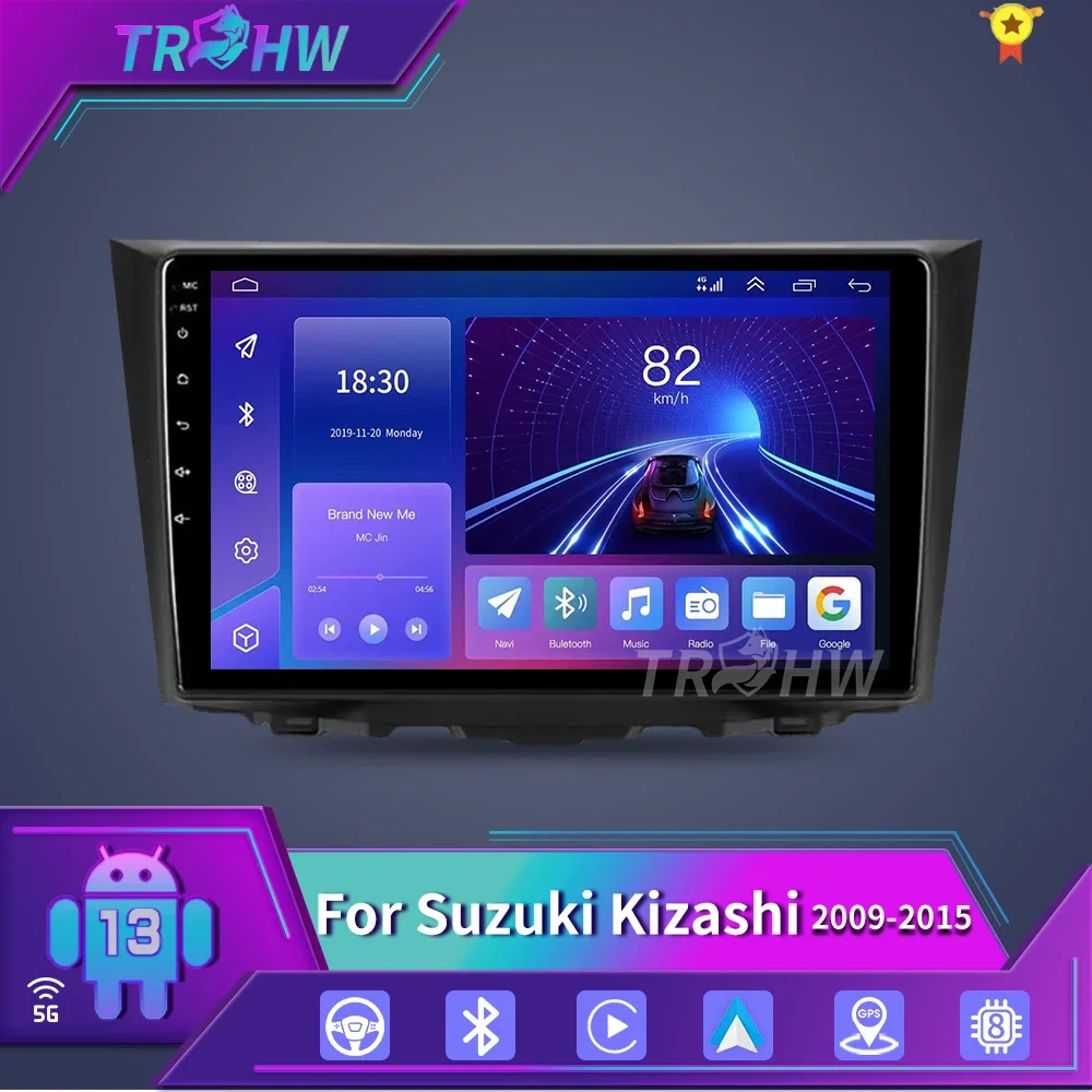 

For Suzuki Kizashi 2009 - 2015 Car Radio Multimedia Video Player Navigation GPS Multimedia Video Player CarPlay Android13 8G128G