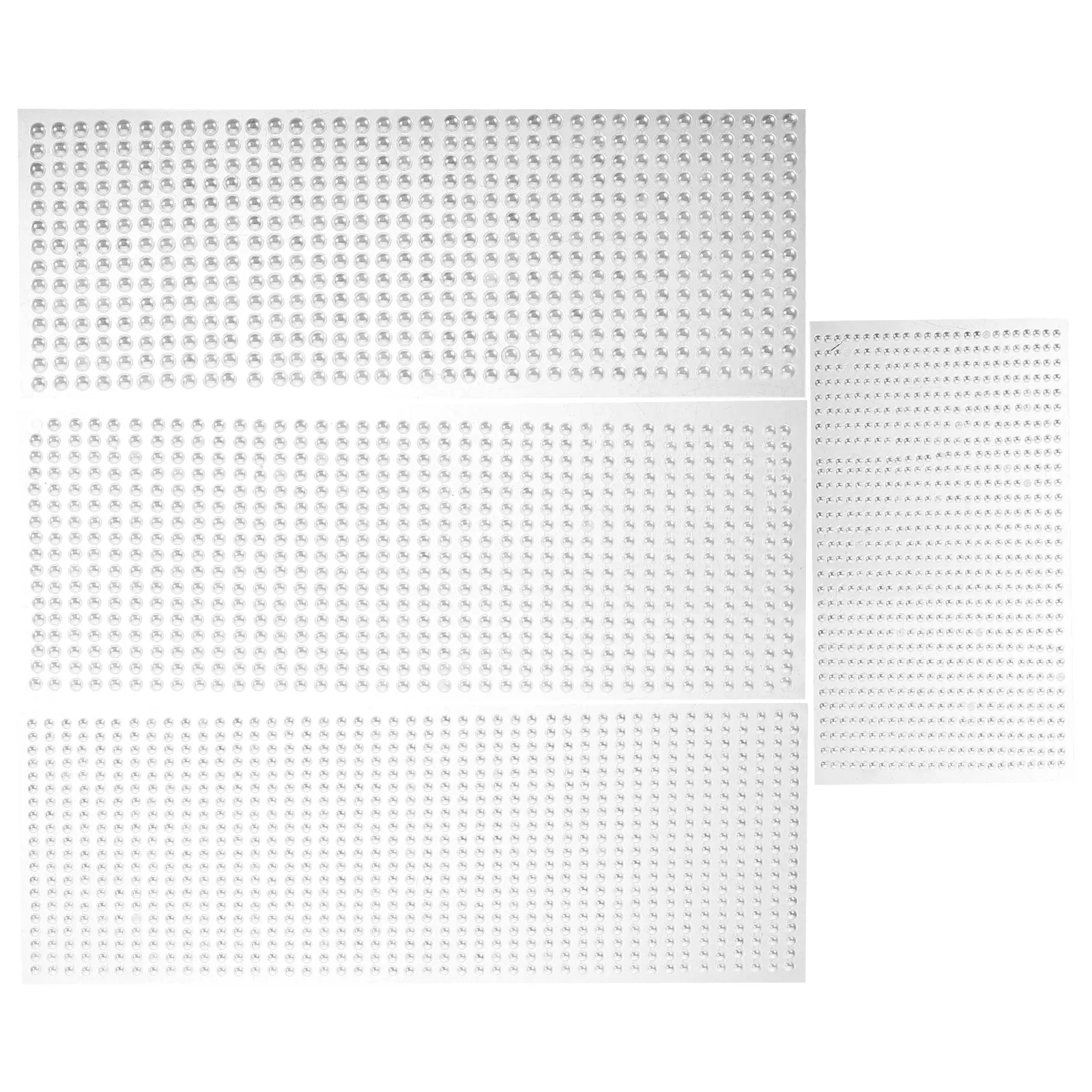 

4 Sheets Pearl Stickers for Makeup Facial Pearls Face Nail Art Gems Festival and Charms Prom