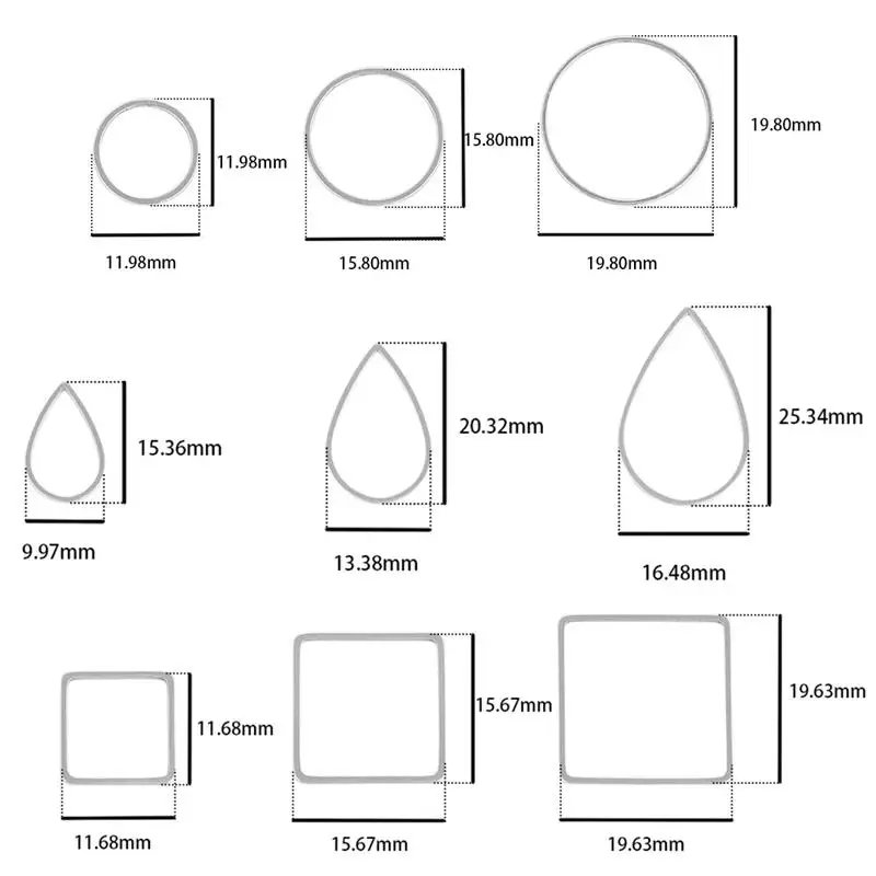 10 szt. Zawieszki z geometryczną ramą ze stali nierdzewnej złote złącza kolorowe oprawki kolczyki DIY Charms komponenty do wyrobu biżuterii akcesoria