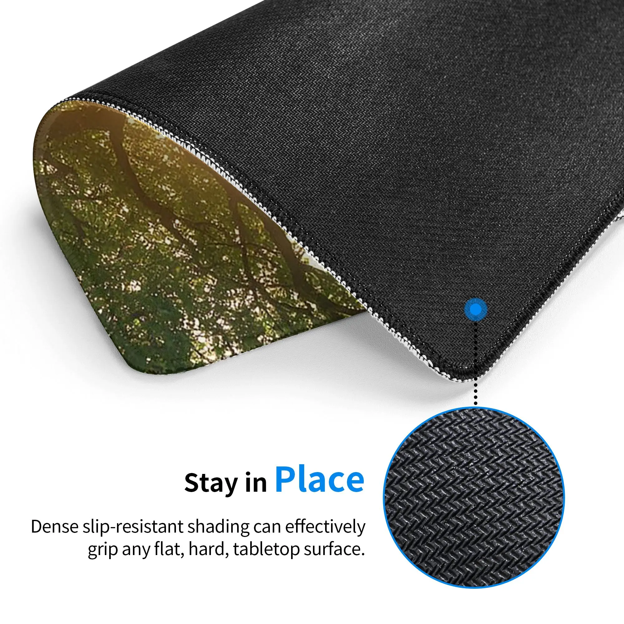 Forest Sunlight And Tree Light Shadow Mouse Pad Computer Keyboard Mouse Mat Gaming Laptop Desk Mat Office Accessories Table Mats