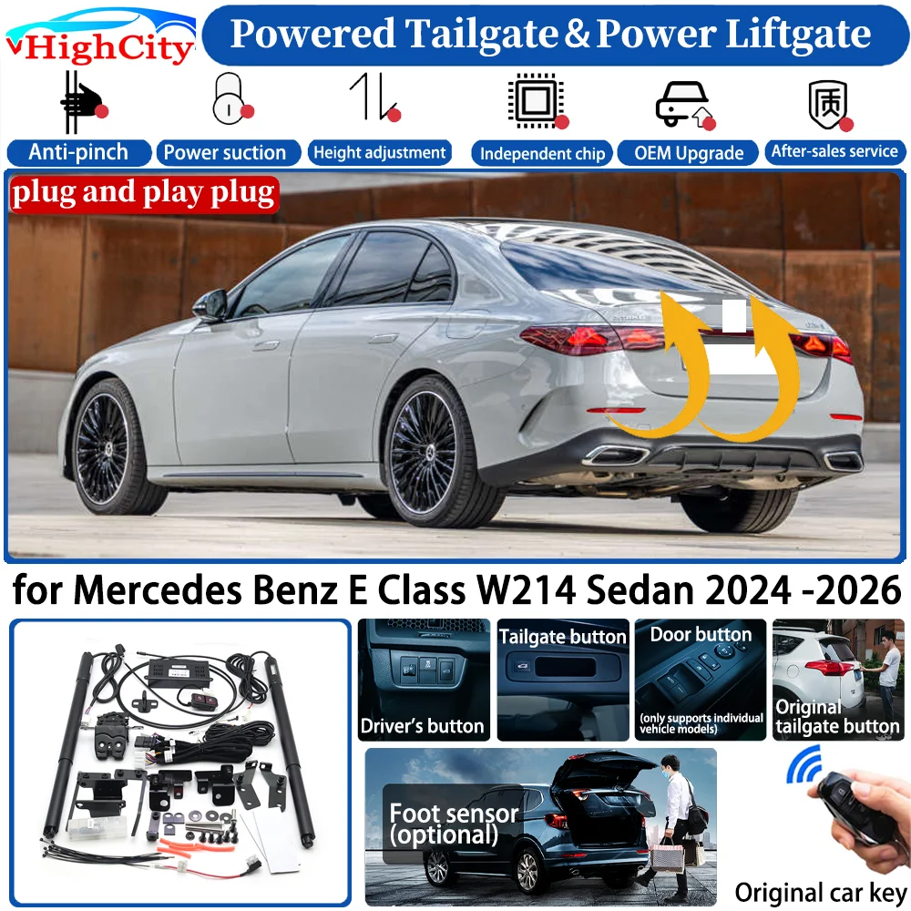 for Mercedes Benz E Class W214 Sedan 2024 2025 2026 Automatic Smart Powered Tailgate Power Liftgate System Strut Trunk Lift Kit