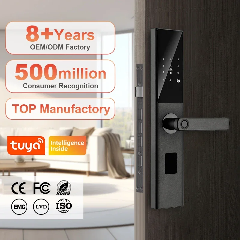 Security Lock Home Door Biometric Automatic Smartdoor Smartlock Main With Code Auto Connected Wifi Smart Electronic