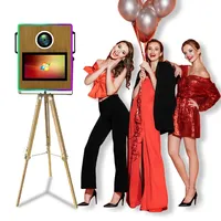 Portable Magic Mirror Photo Booth 15.6 inch Touch Screen DSLR Photobooth Machine with Flight Case for Wedding Party Rental