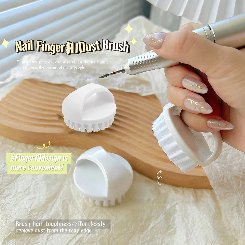 20Pcs Nail Art Finger Dust Brushes Soft Bristles Manicure Nail File Dust Cleaner Remover Brush Salon DIY Nail Art Cleaning Tools