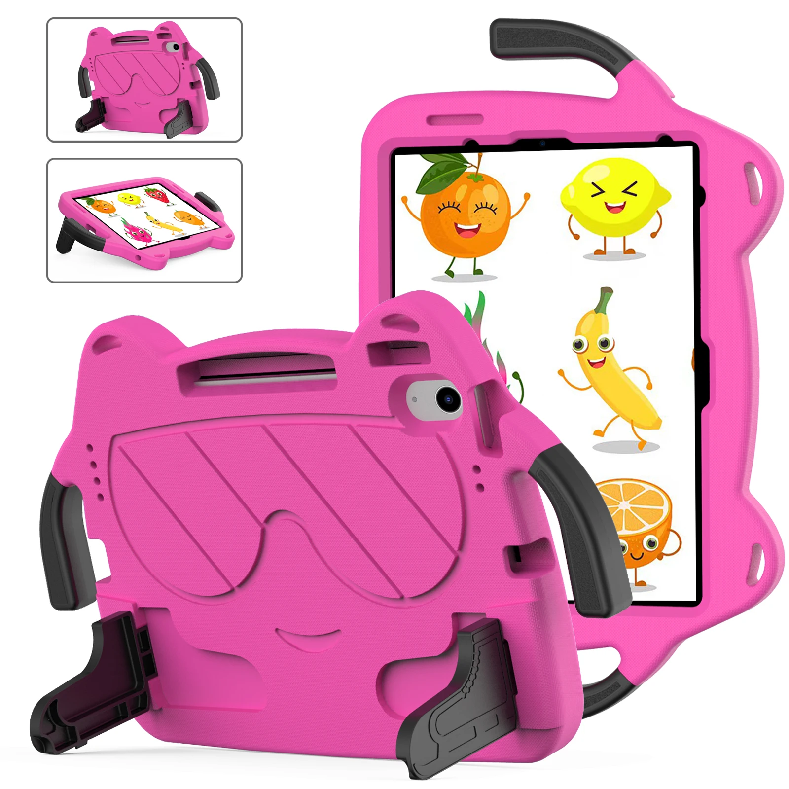 

with Handle Stand Tablet Case For iPad 2025 Pro Air 4 5 6 7 8 9 10th 11th Generation Shockproof 10.2 11 10.9 inch Cover